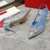 2023 cristal chaussures à talons hauts talons chaussures de mariage sandales haut de gamme Cendrillon mariée strass perle mode féminine grande taille petite taille 35-40 -465