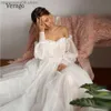 Robes de soirée Verngo New Puff manches longues Dot Tulle Une robe de mariée en ligne 2021 Hors de l'épaule Robes de mariée élégantes Princesse Robes de mariée T230502