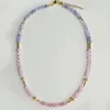 Choker 2023 Trendy Charm Natural Gem Star Star Netlace Netlace Women Girls Cute and Sweet Jewelry Pink Quartz Purple Jades Sunstone Collar