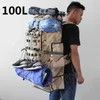 Backpacking Packs 100L Outdoor Camouflage Zaino tattico militare Impermeabile Borse da arrampicata in nylon antistrappo Campeggio Zaino da viaggio per bagagli J230502