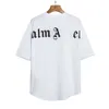 팜스 천사 셔츠 남성 티셔츠 여름 디자이너 셔츠 남성 Tshirt 화이트 블랙 프린팅 티셔츠 의류 스프레이 편지 짧은 슬리브 팔랑젤 셔츠 애니메이션 팜스 515