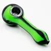 Colorful Silicone Pipes EYE Style Glass Nineholes Singlehole Filter Bowl Portable Dry Herb Tobacco Cigarette Holder Hookah Waterpipe Bong Smoking Tube