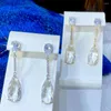 Dangle Earrings ASNORA Simple Women Fashion Cubic Zircon Water Drop Pendant Earring For Wedding Party Accessories Jewelry E137