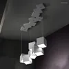 シャンデリアリビングルーム用ノルディックマジックキューブアイアンペンダントランプスタディスタディスタディー屋内ペンダントライトホーム装飾照明器具