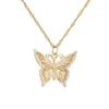 Collane con ciondolo Corea Goccia Olio Farfalla Semplice Collana Squisita Moda Temperamento Gioielli da donna