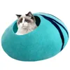 Maty poczuły, że łóżko kota Premium ręcznie robione 100% wełniane łóżko dla kotów i kocięta na Ukrywającą PET PET PRZETWOŚĆ TRUDY ciepły zima