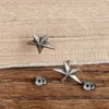 Stud-oorbellen Vintage 925 Sterling Silver vijfpuntige ster voor mannen vrouwen meisjes kindoorpiercing body sieraden