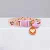 Collari per gatti Guinzagli Collare Plaid Ciondolo a cuore Campana per cani di piccola taglia Cucciolo di gattino Gioielli Collana regolabile Accessori Animali domestici