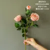 Dekorativa blommor 1 gren 3 huvuden Artificial Rose Red Wihite Pink Camellia Silk Fake Flower Flores for Diy Home Garden Wedding Decor