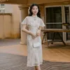 Ethnische Kleidung Japanisch Streetwear Frauen Asiatische Kleidung Midi Elegante Chinesische Kleider Cheongsam Qipao Ao Dai Kleid Vietnam FF2769