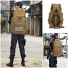 حقائب الظهر حزم Molle 60L أكياس التخييم حقيبة عسكرية تكتيكية حقيبة ظهر كبيرة على ظهر حقيبة ظهر في الهواء الطلق حقيبة الرحلات الرياضية XA281A J230502