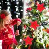 Kwiaty dekoracyjne świąteczne poinsettia Fałszywe losto dekoracja drużyny Tree Poinsettia jedwabne ozdoby sztuczne akcesoria dekoracyjne