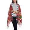 Scarves Custom Print Christmas The Nutcracker Scarf Women Men Winter Warm Buddy Elf Collage Red Background Shawls Wraps