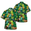 Men's Casual Shirts Jumeast Nubian Goat Tropical Pineapple Fruit- Men Hawaiian Shirt Cattle Pig Cutecore Llama Beach Blouse Chicken Farm