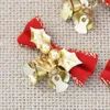 Dekoracje świąteczne 6pcs/działka 5 4 cm Złoty pierścień Jingle Bell Festival cienki łuk DIY