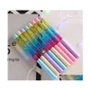 Ballpoint Pens 0,5 mm Fairy Stick Creative Rainbow Glitter Pen School Stationery Student Birthday Gift Druppel Delivery Office Home Force DHR8C