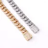 Collier boucles d'oreilles ensemble rue Hip Hop Miami hommes femmes dame incrustation zircon cubique opale Bling rappeur large 10MM chaîne cubaine Bracelet