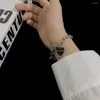 Braccialetti con ciondoli lettera d'amore coreana doppio braccialetto tendenza retrò ragazzi ragazze coppia gioielli accessori punk hip-hop regali di festa