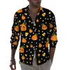 Camicie casual da uomo Camicia stravagante di zucca Divertimento primaverile Halloween Novità da uomo Camicette Manica lunga Custom Street Style Top Grandi dimensioni