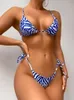 Casual Dresses Zebra Leopard Snake Bralette String High Leg Bikini Swimwear Two Pieces Low Waisted Swimsuit Animal Print Beachwear Sexy 230428