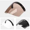 Motorcykelhjälmar 3-Snap Open Face Helmet Bubble Visor för Sun Shade Protector Ridi