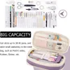 Étuis à crayons Kawaii violet grande capacité stylo sac pochette porte-boîte pour filles bureau étudiant papeterie organisateur fournitures scolaires 230503