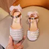 Chaussures plates princesse d'été pour enfants filles, pantoufles de maison, sandales à la mode, nouvelle collection