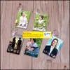 Christmas Decorations Festive Party Supplies Home Garden Sublimation Blank Keychain Pendant Mdf Double Sided Printing Heat Transfer Key Ch