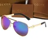 2023 Design Luxury Brand Classic Pilot Oval Ggities Zonnebrillen Lovebril voor mannen Women Ggities Sun Glazen gradiëntlens UV400 Eyewear 179