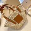 Cross Body Totes Weave Basket Straw Small Beach A5 Tote Raffia Bags Women Mens Straw High Quality Designer Shoulder Bag Luxury Large Fold Shopper Handväska Anagrama