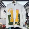 Mens Tshirts Springsummer Fashion Märke n Retro High Street 11 Crack Lim Printing Shortsleeved Tshirt Man 230503