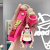 Cartoon anime seven bead silicone doll keychain pendant cute PVC car keychain ring bag pendant