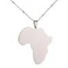 Pendant Necklaces Stainless Steel African Map Necklace Of Africa Women Chain Jewelry