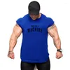 Tanque de tanques masculinos de verão Camiseta casual de moda de alta qualidade ginástica com ginástica de ginástica fitness algodão singlete muscular solto