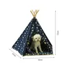 Tapis Tente pour animaux de compagnie Maison extérieure portable confortable chaud chenil chat lit maison pliable tipi avec tapis de coussin épais pour chiens chats