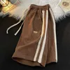 Herren Shorts 2023 Sommer Casual y2k Shorts für Männer American Retro Lose Gerade Kurze Hosen Mode Streifen Kontrastfarbe Turnhose J230503