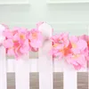 Fiori decorativi 180CM Fiore di ciliegio artificiale Vite Seta Ortensia Sakura Rattan Per la festa nuziale Soffitto Decorazioni per la casa Arco ghirlanda finto