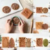 Moules de cuisson Moule à biscuits en bois Cutter Gâteau 3D Gaufrage Pain d'épice Fleur Presse Gadget de cuisine