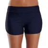 Shorts femininos 2023 Troncos de natação de uma peça de verão calças lisadas calças de biquíni no fundo de banho