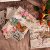 Notatniki 100pcsbook Floral Memo Pads Material Paper Junk Journal Scrapbooking Karty