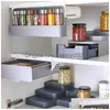 Förvaringshållare rack kök krydda rack väggmonterad arrangör under skrivbord der krydda flaskhållare självadhesive kitcen levererar dhgf2