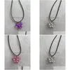 Pendant Necklaces Y2K Jewelry Candy Color Butterfly Necklace For Women Fashion Retro Sweet Cute Harajuku Charm 90S Aesthetic Dhgarden Dhork