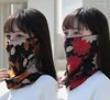 Scarves Women Floral Print Outdoor Ear Hanging Windproof Mask Cycling Fishing Neck Gaiter Scarf Winter Protection Warm Bandana