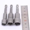 Schroevendraaier 10pcs 6mm to 19mm Drill Bit Socket Sleeve Nut Driver 6.35mm Hexagon Adapter Shank Tools Set