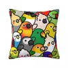 Pillow Case Everybirdy Pattern Parrot Sofa Zipper Pillowcase Spring Decorative Polyester Cover