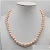 Chaînes Délicat 8 / 12Mm Rose Shell Collier De Perles 18 Pouces Femmes Mode Noble Bijoux Drop Delivery Colliers Pendentifs Dhgarden Dhkx4