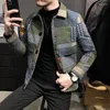 Kurtki męskie 2023 styl męskie wysokiej jakości Plaid kurtki rekreacyjne/męskie Slim Fit moda wiosenne płaszcze biznesowe/odzież męska
