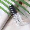 5/10/15 ml vide vernis à ongles bouteille en verre clair Portable UV Gel conteneur carré rond maquillage Tube brosse capuchon