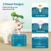 Fournitures Fontaine d'eau automatique pour chat avec capteur de mouvement infrarouge LED Adaptateur secteur Mangeoire pour animaux de compagnie Bol Distributeur de boissons Conteneur