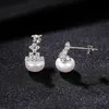 Charme 3a Coroa de zircão de água doce Earrings de pérolas de pérolas femininas marca de luxo retro pluming 18k ouro S925 Brincos prateados Jóias de festas femininas Jóias do dia dos namorados Presente do dia dos namorados